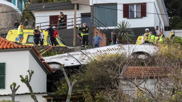 Accidente de un autobús turístico en Madeira.