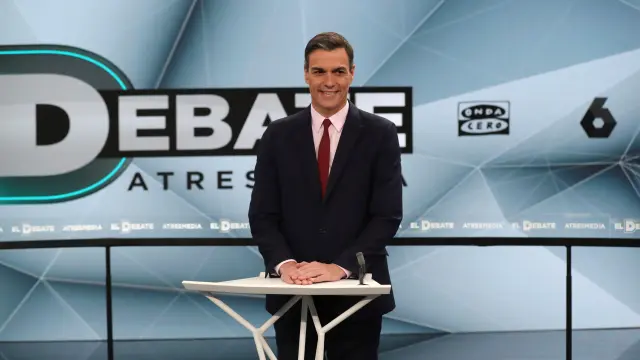 El líder del PSOE, Pedro Sánchez, en el debate de Atresmedia.