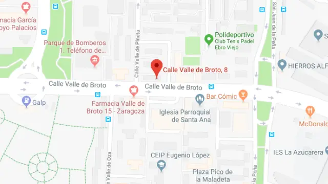 El choque ha tenido lugar en el número 8 de la calle Valle de Broto, en el Actur.