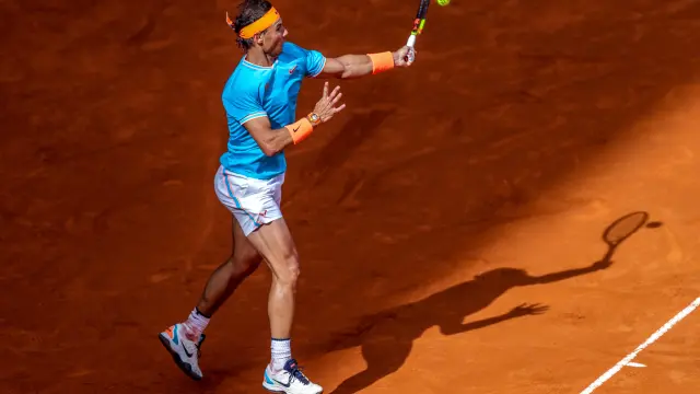 El español Rafa Nadal en el partido de final del Mutua Madrid Open.