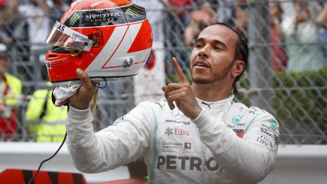 Hamilton tras ganar el GP de Mónaco.