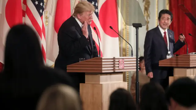 El presidente estadounidense Donald Trump, en rueda de prensa en Japón.