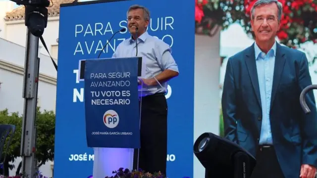 García Urbano durante la última campaña electoral.