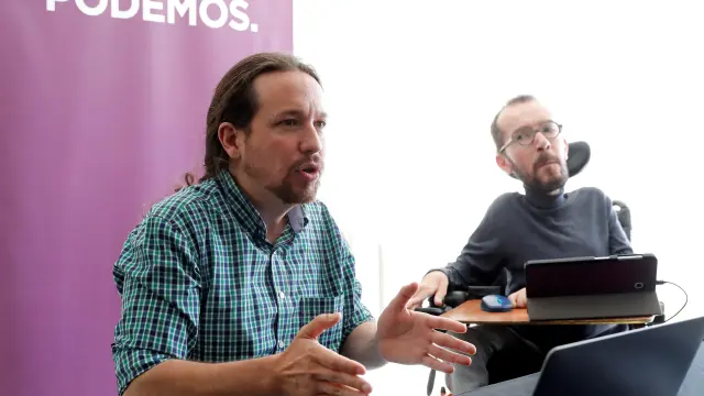 Pablo Iglesias, en el Consejo Estatal de Podemos, este sábado.