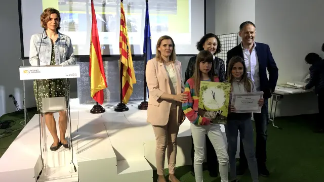 Las alumnas del CRA Palmira Plá recogieron su premio el pasado 28 de mayo, en La Alfranca