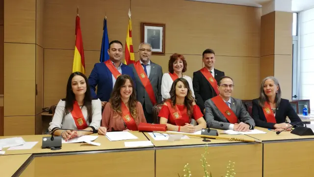 Concejales de PSOE e IU en Utebo.