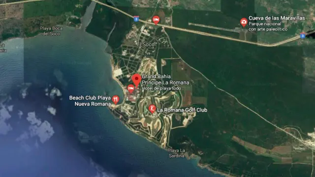 Los hechos ocurrieron en un hotel de la cadena española Bahía Príncipe Hotels & Resorts ubicado entre San Pedro de Macorís y La Romana.
