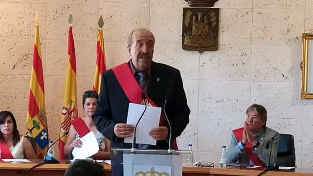 Manuel Rando, al revalidar el pasado día 15 de junio como alcalde de Calamocha.