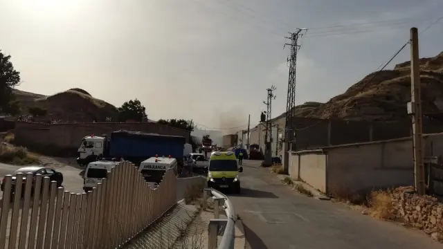 Incendio en una planta de reciclaje de Calatayud.