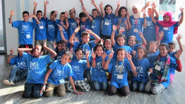 Un grupo de niños saharauis del proyecto vacaciones en Paz del año pasado