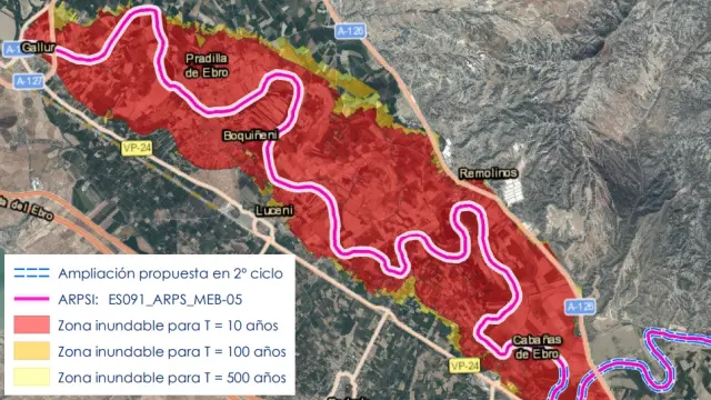 Área de riesgo potencial significativo de inundación en la Ribera Alta.