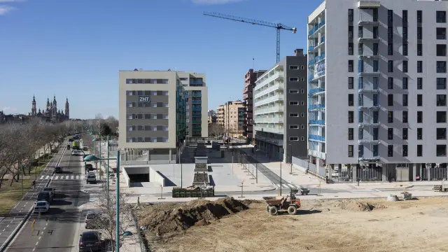 Viviendas en construcción en Zaragoza