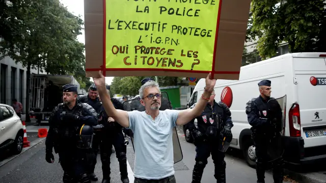 Protestas en Nantes.