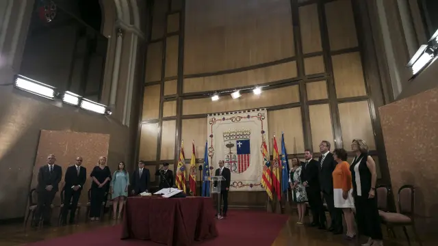 Acto de toma de posesión del nuevo Gobierno aragonés.
