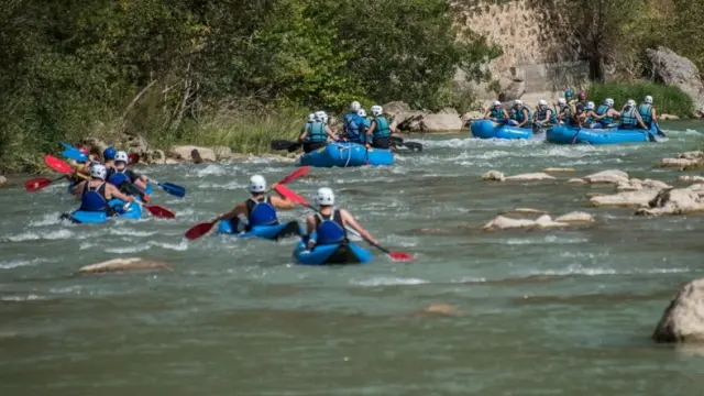 El Gállego permite hacer rafting, canoas, kayak o hidrospeed, entre otras actvidades.