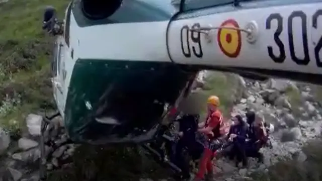 Imagen del rescate realizado en la zona del Aneto esta semana.