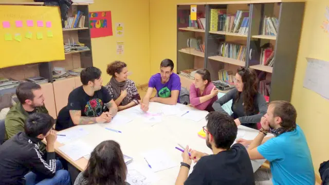 Imagen de archivo de una reunión del grupo de Jóvenes Dinamizadores Rurales.