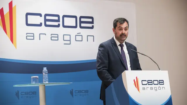 El presidente de CEOE Aragón, Ricardo Mur.