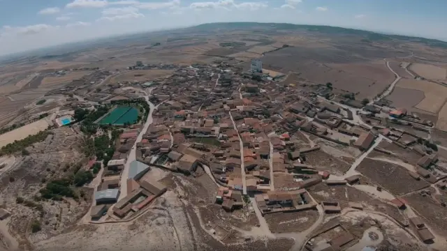 Captura del vídeo a vista de dron grabado en Castejón de Monegros.