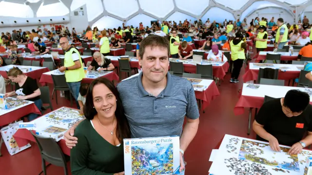 La gaditana Demelza Becerra, de Algeciras, y el soriano Ángel Heras, campeones del mundo de Puzzles por parejas