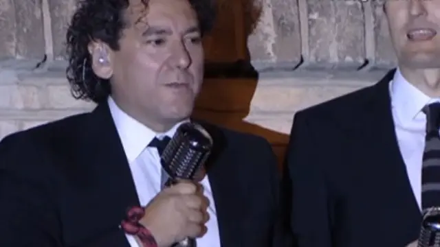 Augusto González durante el pregón de Fiestas del Pilar 2019.