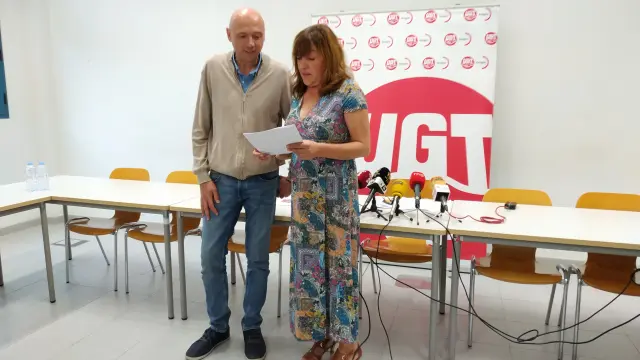 Antonio Ranera y Pura Huerta, de UGT Aragón.