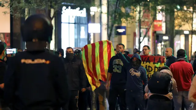 Manifestación en Madrid contra la sentencia del procés