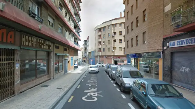 Calle de Barcelona de Zaragoza, donde se produjo la detención de la pareja.