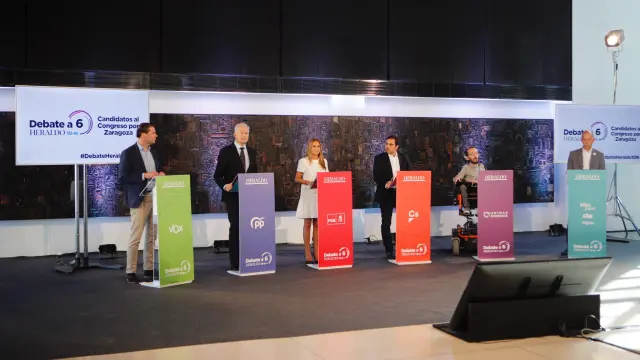 Debate HERALDO con los seis candidatos al Congreso por Zaragoza para el 10-N