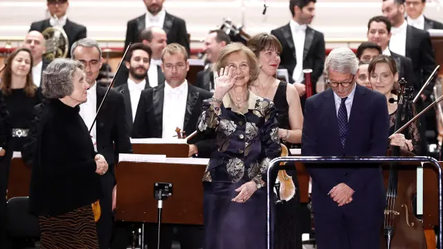 La Reina emérita, doña Sofía, en un concierto el pasado 17 de octubre.