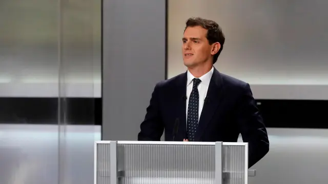 El candidato de Ciudadanos Albert Rivera, en el debate electoral 2019