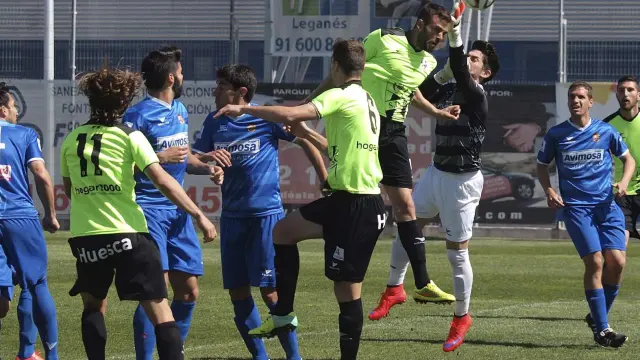 La SD Huesca se impuso en 2015 por 0-3 al Fuenlabrada en su última visita a los madrileños.