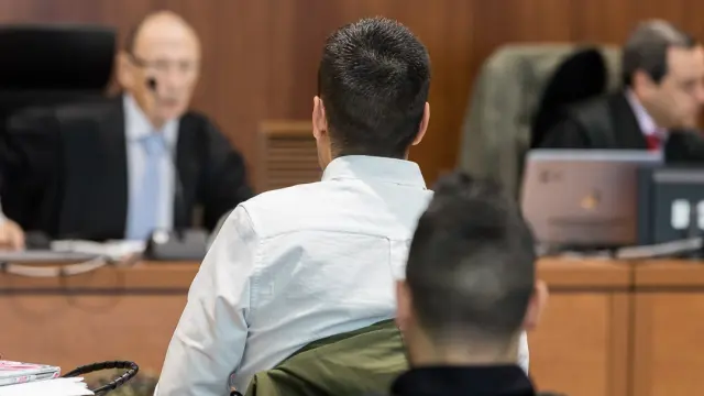 Un momento del juicio celebrado en la Audiencia de Zaragoza contra David Pellicer.
