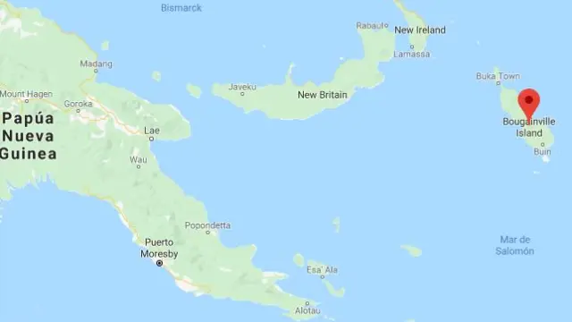 Bougainville está en Oceanía.