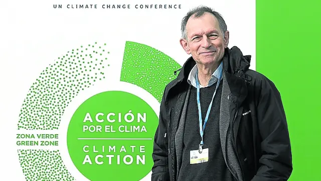 El director de Ecodes, ayer en la Cumbre del Clima.