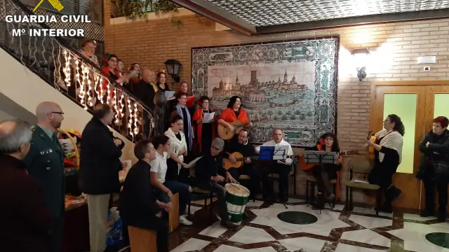 Acto navideño celebrado en la Comandancia de la Guardia Civil de Teruel.