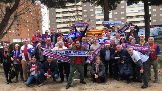 Las aficiones del Real Zaragoza y del Huesca, juntas.