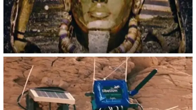 Imágenes de un documental de National Geographic sobre el trabajo de arqueólogos en Egipto. Arriba, la tumba de Tutankhamon. Abajo, sensores de Libelium.