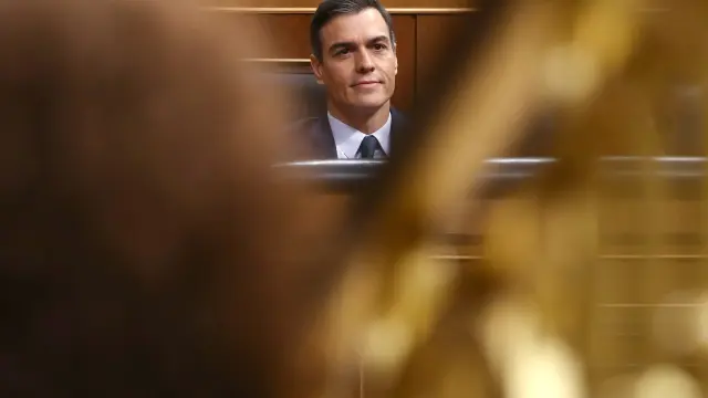 Pedro Sánchez, este domingo en el Congreso