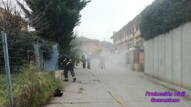 El incidente ha obligado a actuar a los bomberos de Barbastro.