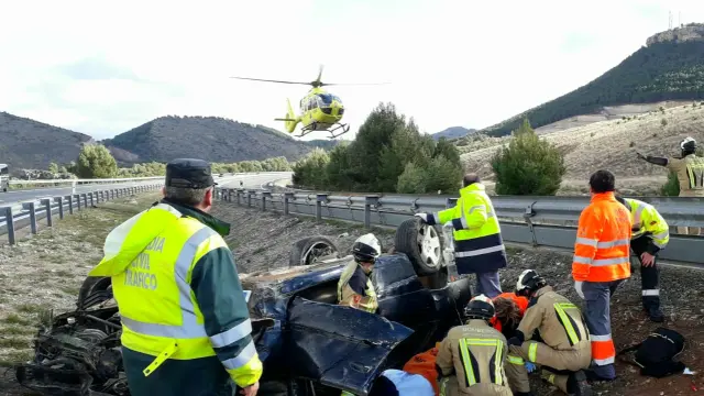 Accidente de Tráfico en la A-2 a la altura de Alhama de Aragón