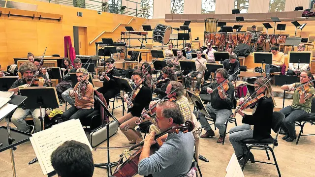 Ensayo de la Orquesta Clásica de España, en Madrid