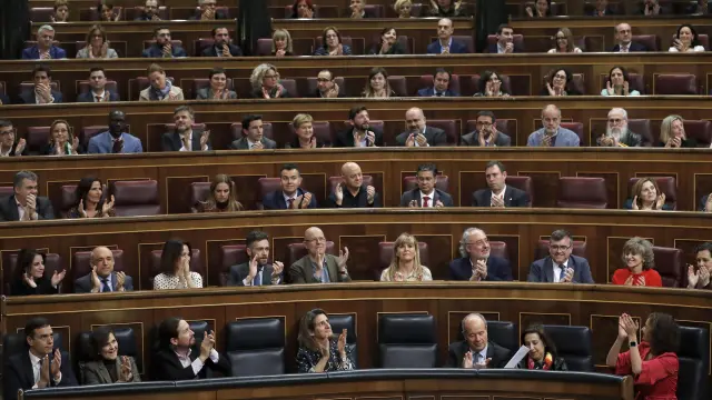 GRAF8790. MADRID, 11/02/2020.- Un momento del pleno celebrado este martes en el Congreso de los Diputados en Madrid. EFE/Chema Moya Pleno del Congreso