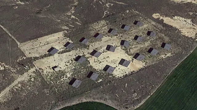 Parque fotovoltaico Poleñino desde Google Earth