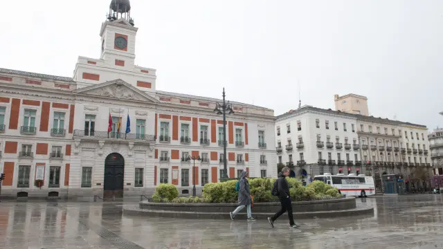 Calles de Madrid vacías por la amenaza del coronavirus