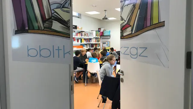 Biblioteca escolar del Colegio Marianistas de Zaragoza.