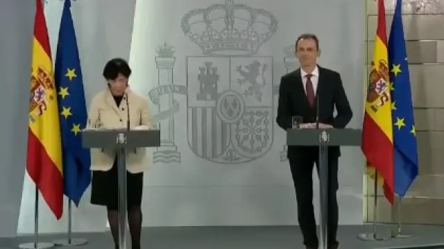 Rueda de prensa telemática de la ministra de Educación, Isabel Celaá, y el ministro de Ciencia e Innovación, Pedro Duque