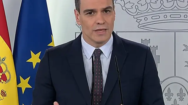 Pedro Sánchez comparece en rueda de prensa en la Moncloa