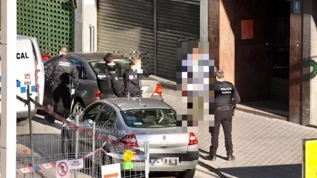 Detención de un hombre en el paseo Ramón y Cajal de Huesca el 10 de abril.