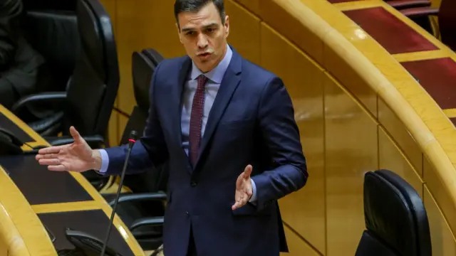Pedro Sánchez defiende en el Senado el estado de alarma frente al covid-19